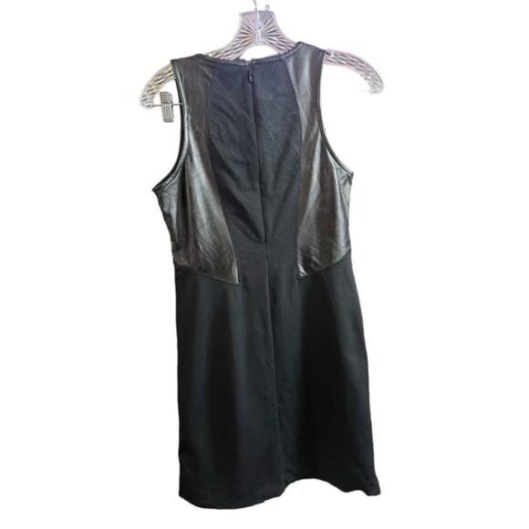Athleta Ponte Night On the Town Dress Size XS Faux Leather - Picture 4 of 8